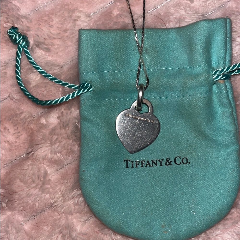 Tiffany & Co. Silver Heart Charm with Red Enamel - Picture 3 of 3